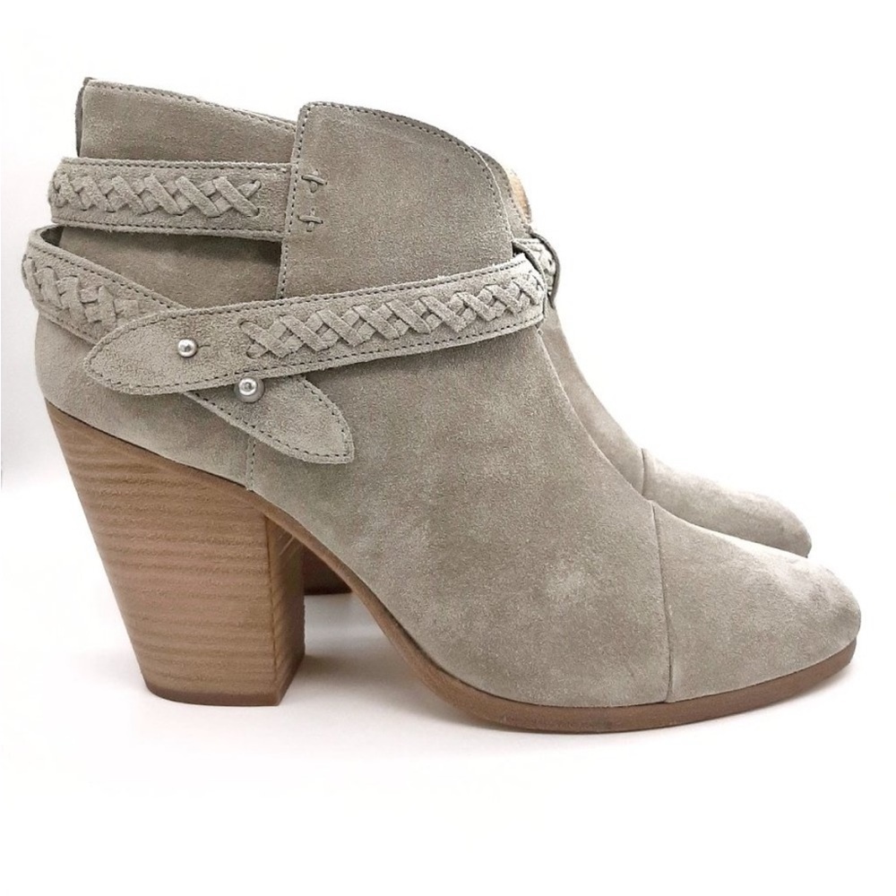 Rag & Bone Harrow Grey Suede Leather
Braided Ankle Bootie 39